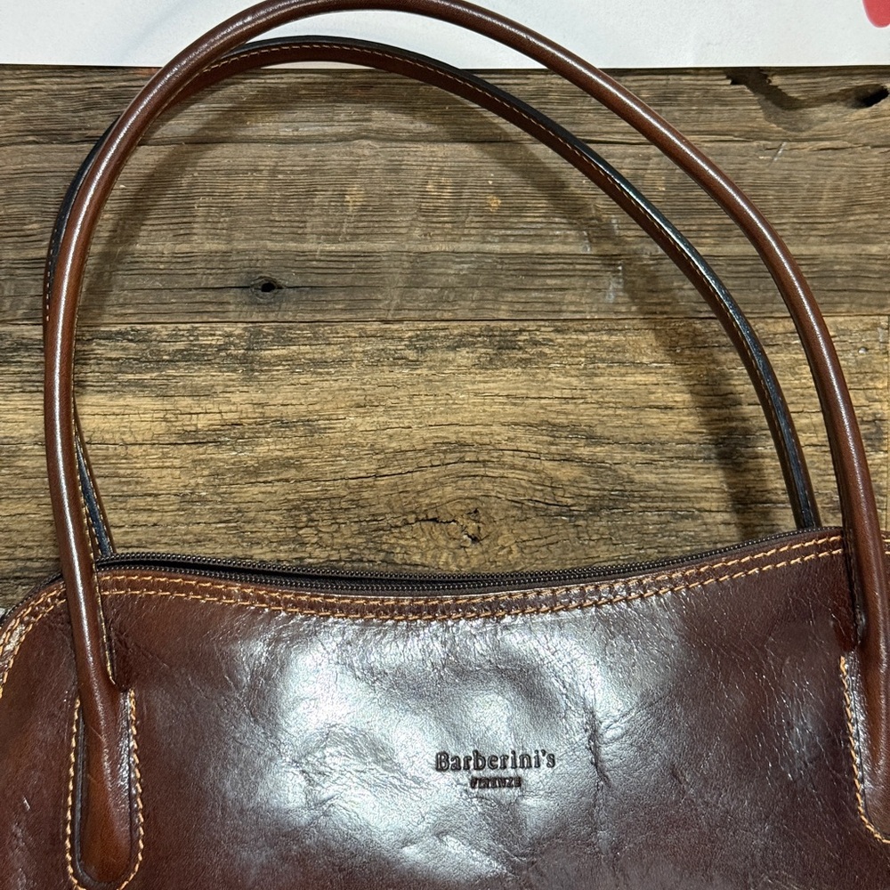 Dark Brown Leather Shoulder Bag - Picture 4 of 12